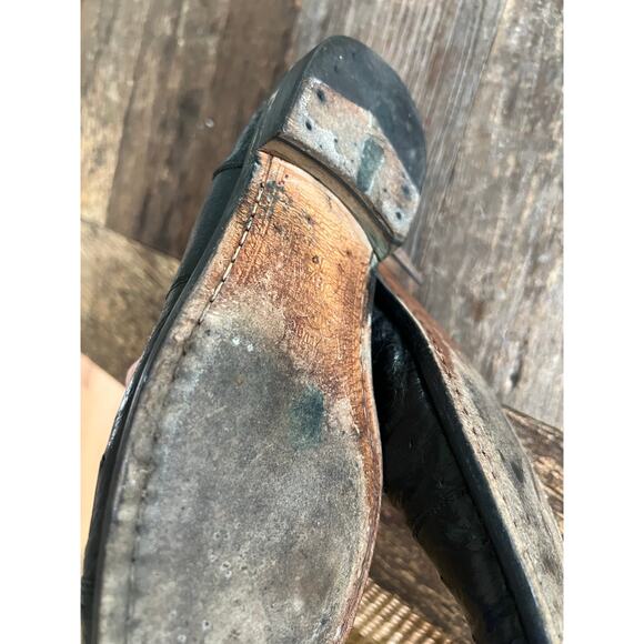 Zelli Made in Italy Ostrich Quill Oxford Casual Dress Shoes Size 8.5 M JL - Picture 10 of 10